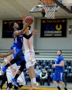 As a player at Brevard, Miles Leathers set records for assists and steels. He also scored the winning basket in the final game he played for the Tornadoes. Courtesy of Shawn Millsaps Shawn MIllsaps